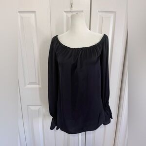 Ramy Brook Murphy Off the Shoulder Blouse Black Size Small